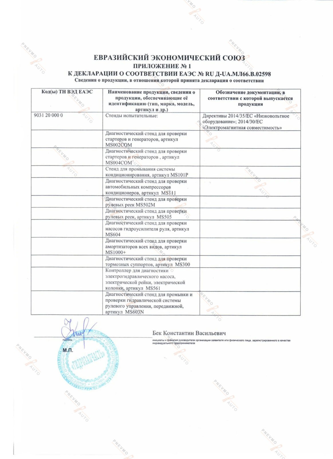 Сертификат качества агрегатов